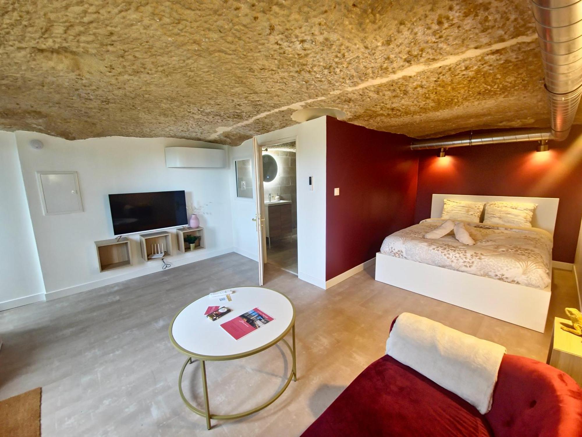 Apartamento Le Cocon Troglodyte Saint-Étienne-de-Chigny Exterior foto